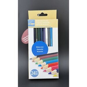 NIB Artist's Loft Fundamentals 24 PC Watercolor Pencils Wet/Dry Shading Blending